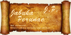 Jabuka Perunac vizit kartica